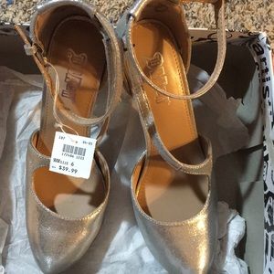 Brash - Shiny Silver Closed Toe High Heels